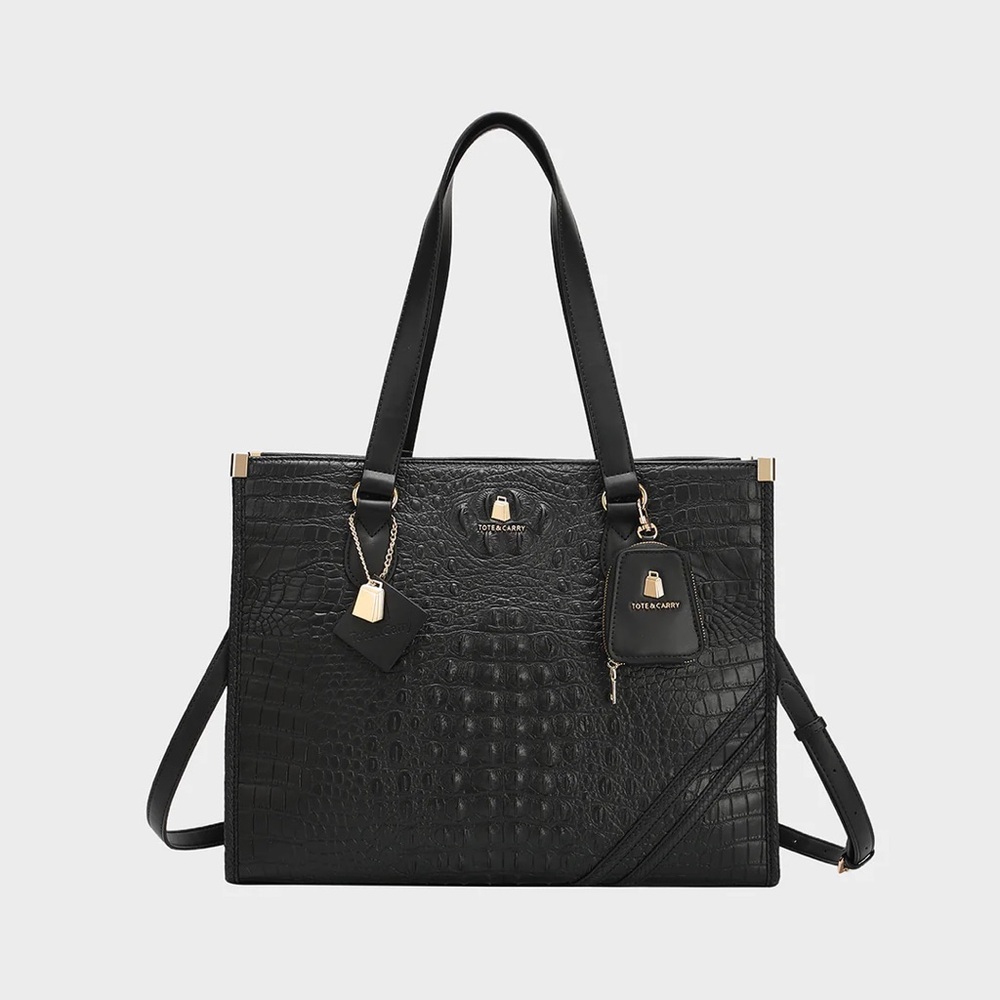 NWT Tote&Carry Statement City Tote Bag - Black